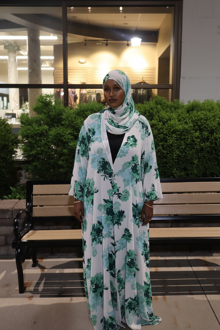 Floral abaya