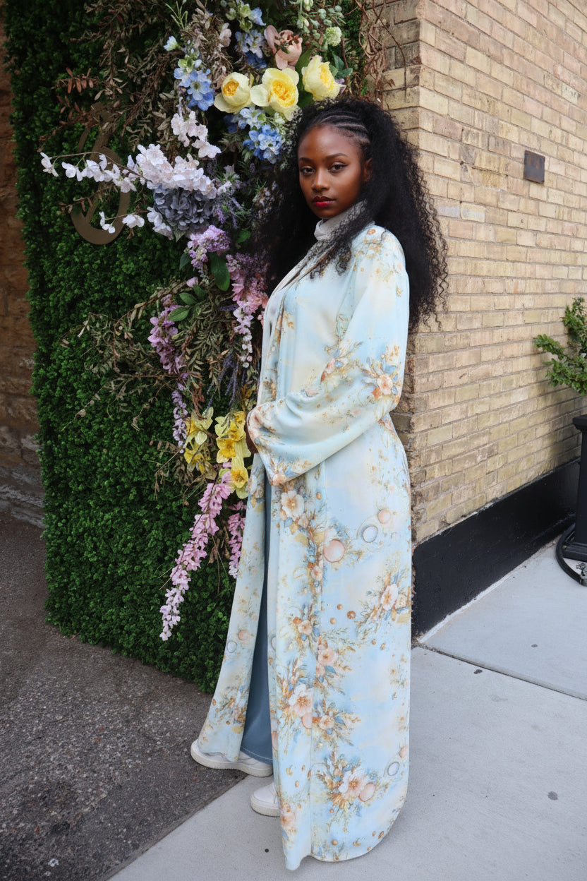 Floral abaya