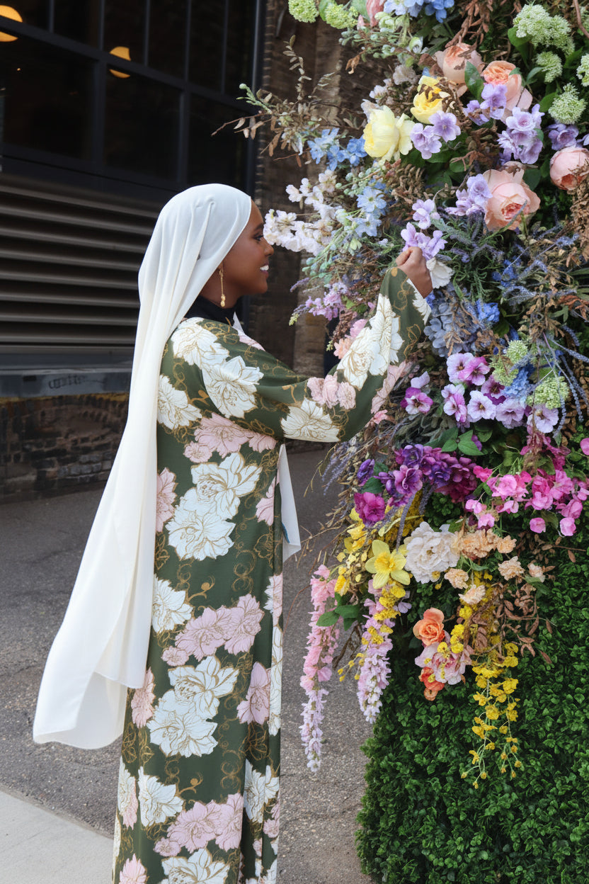 Floral abaya