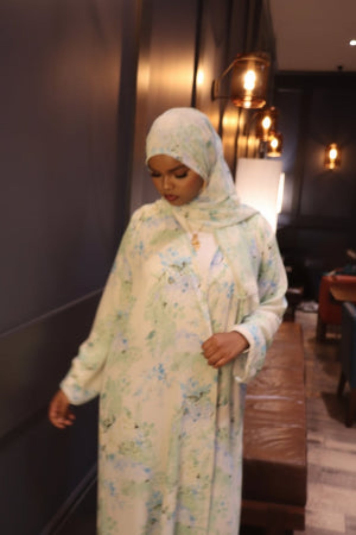 Floral abaya