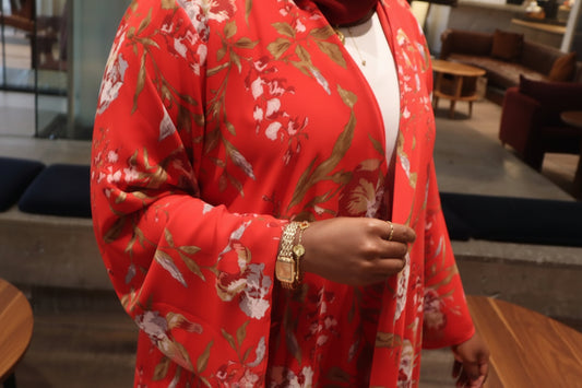 Floral abaya