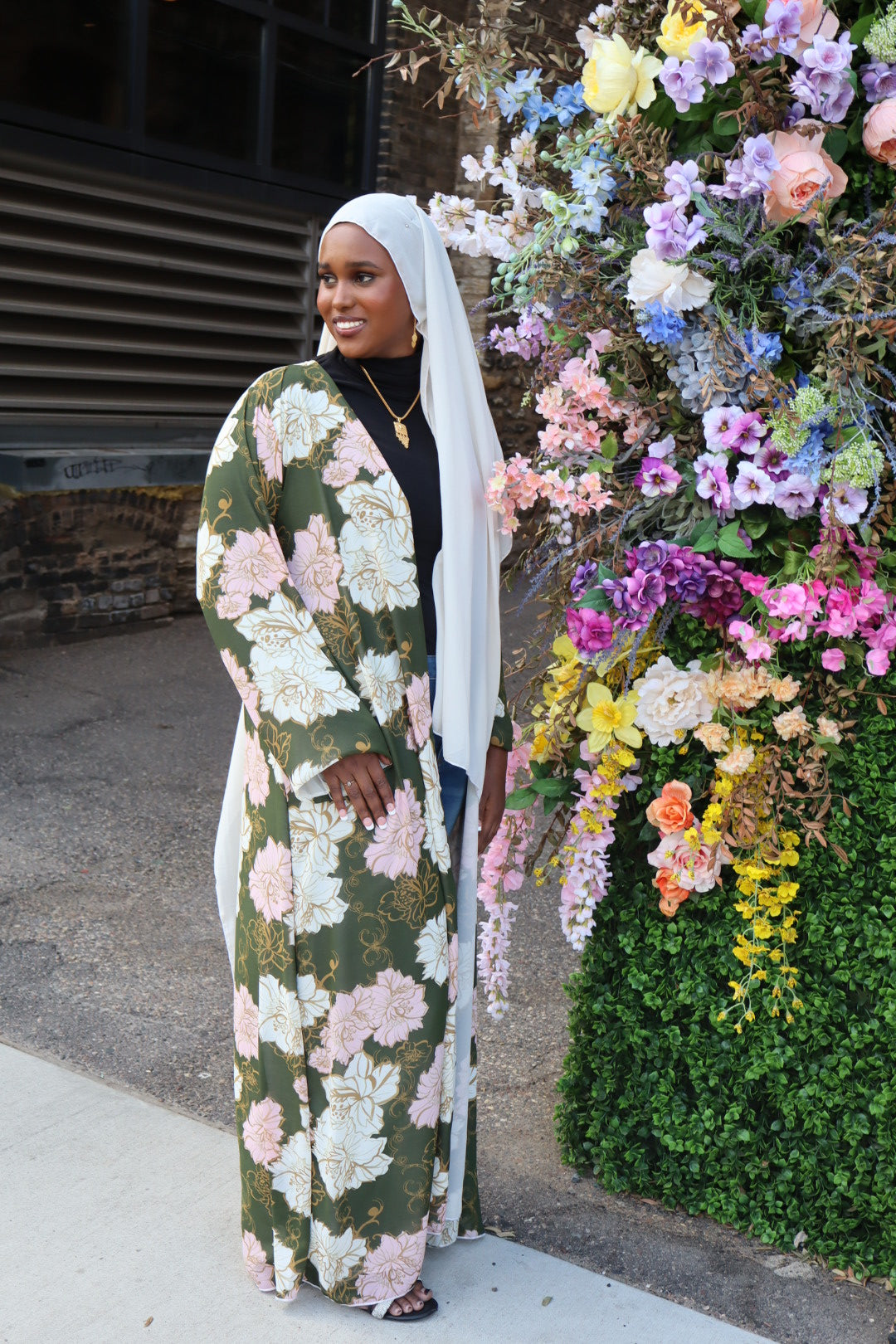 Floral abaya