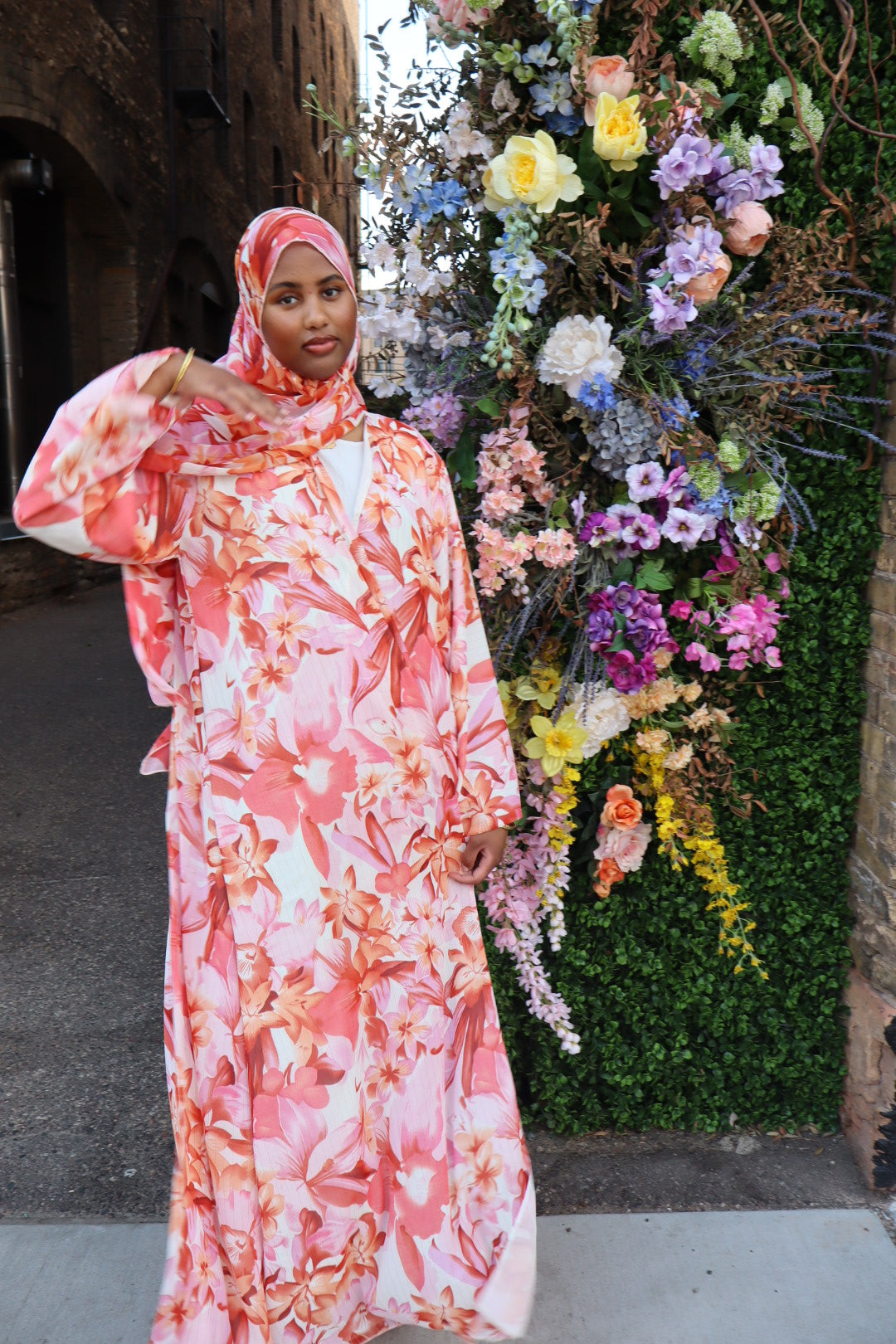 Floral abaya
