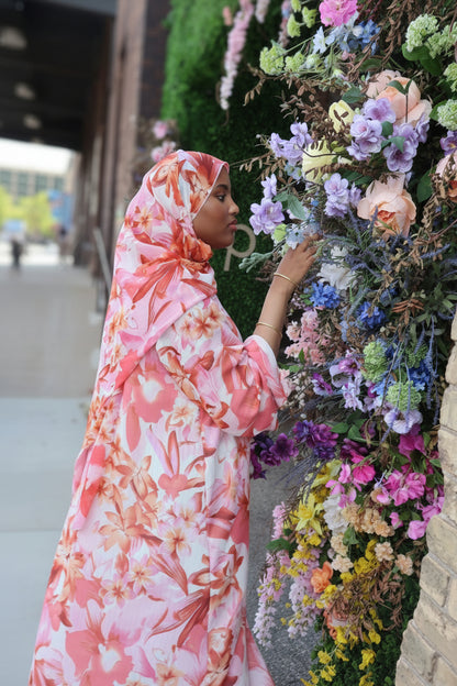 Floral abaya