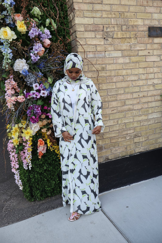 Floral abaya