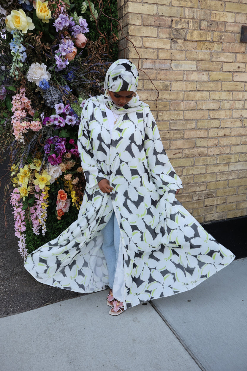 Floral abaya