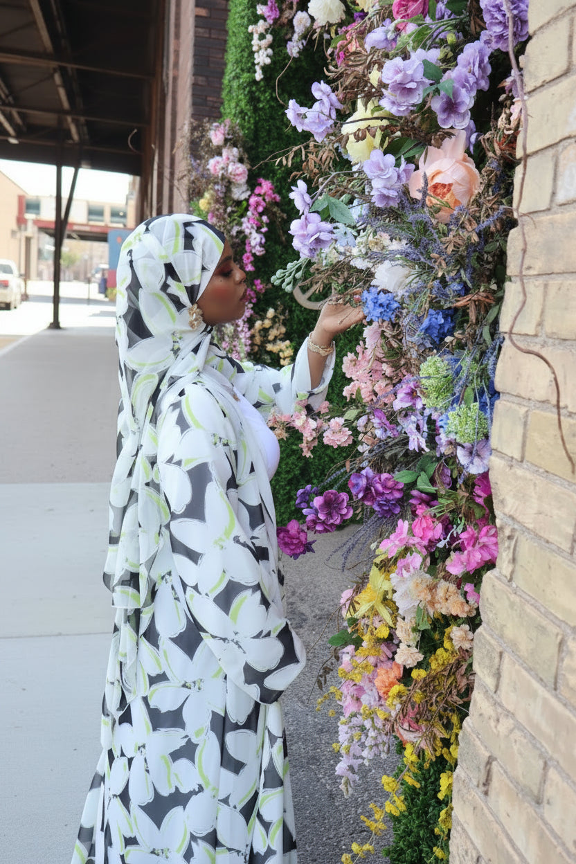 Floral abaya