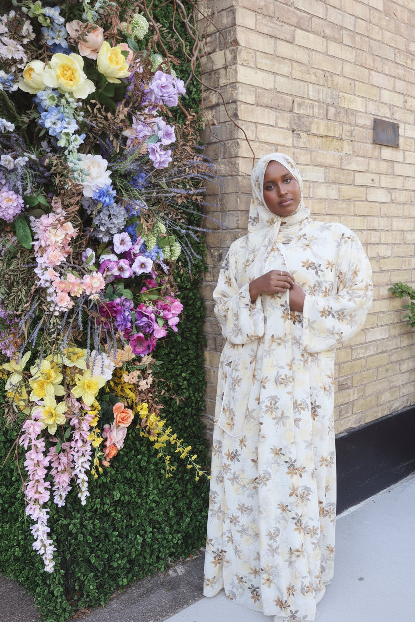 Floral abaya