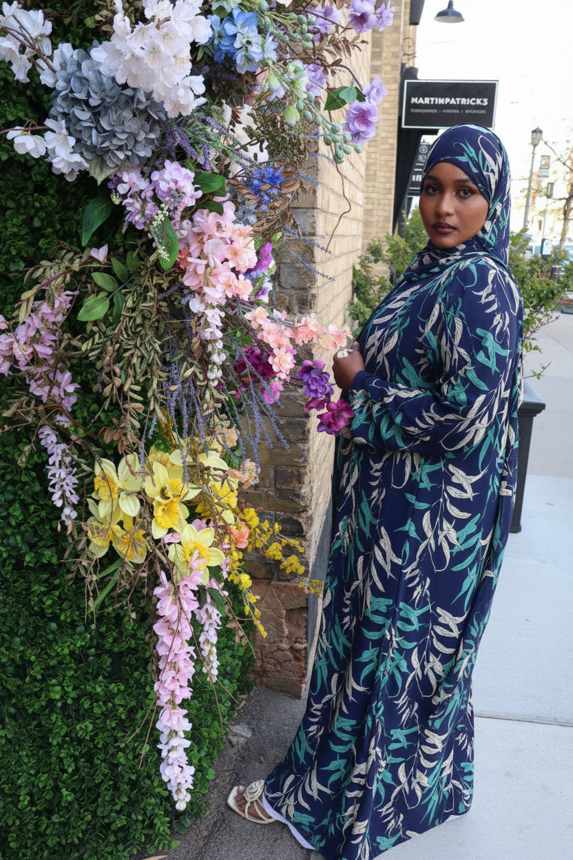 Floral abaya