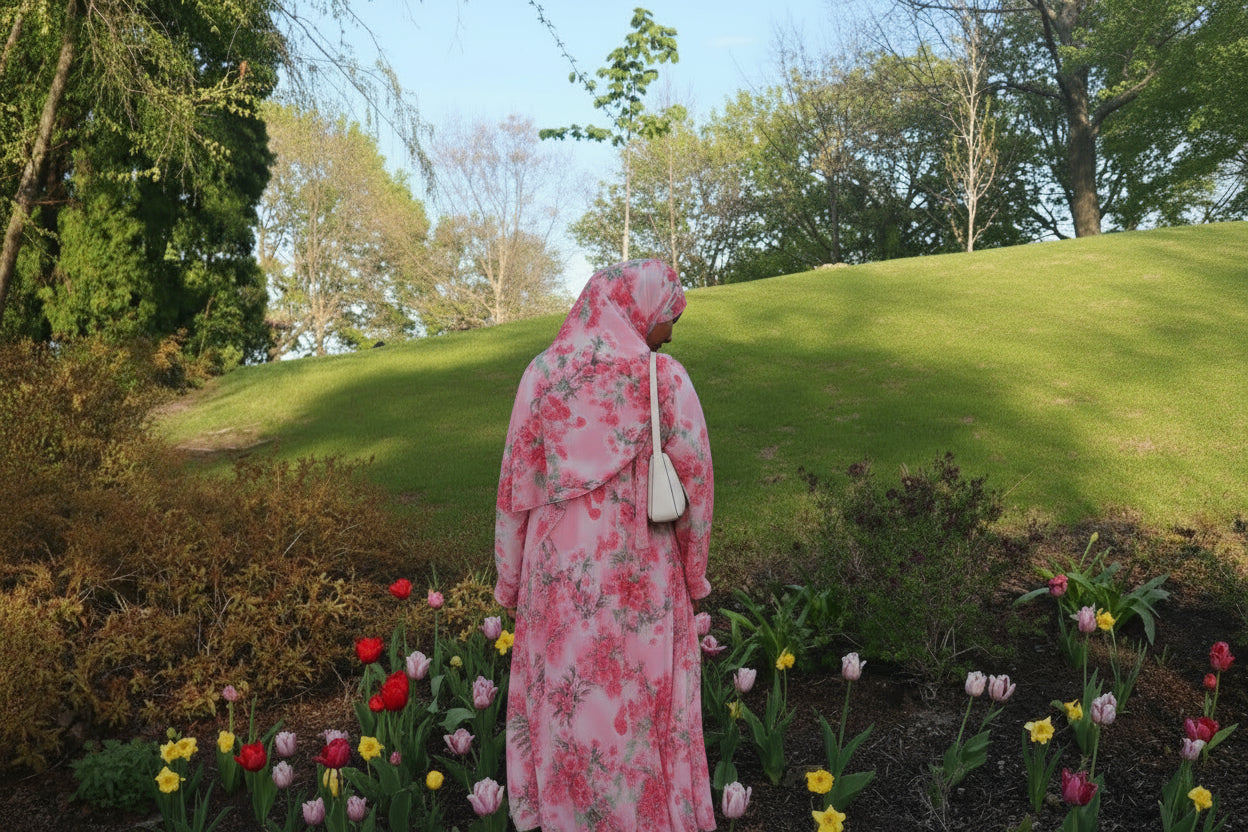 Floral abaya
