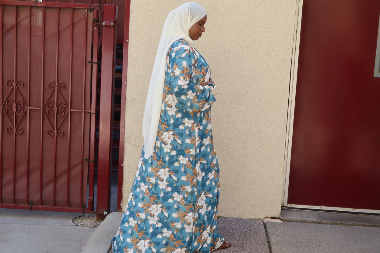 Floral abaya