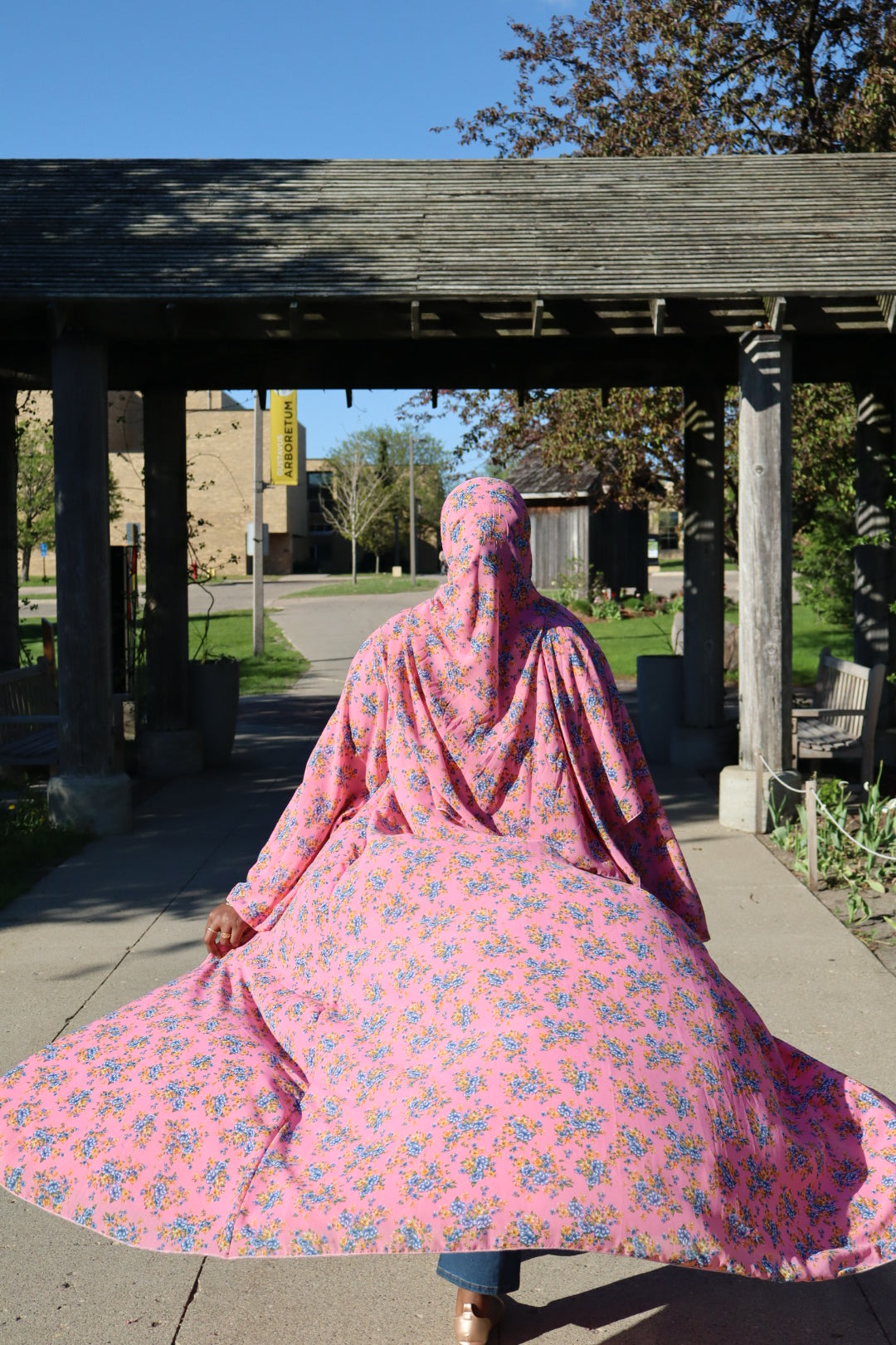 Floral abaya