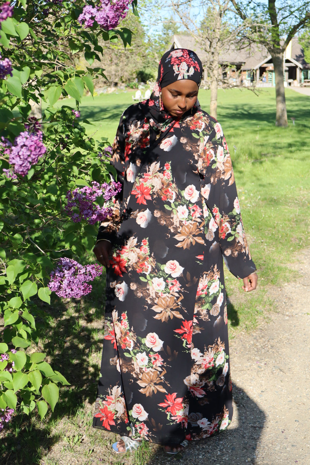 Floral abaya