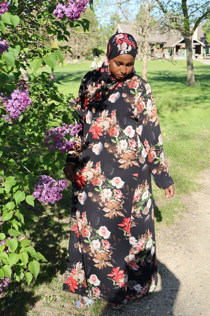 Floral abaya