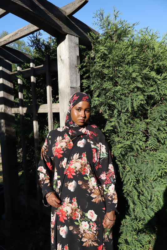 Floral abaya