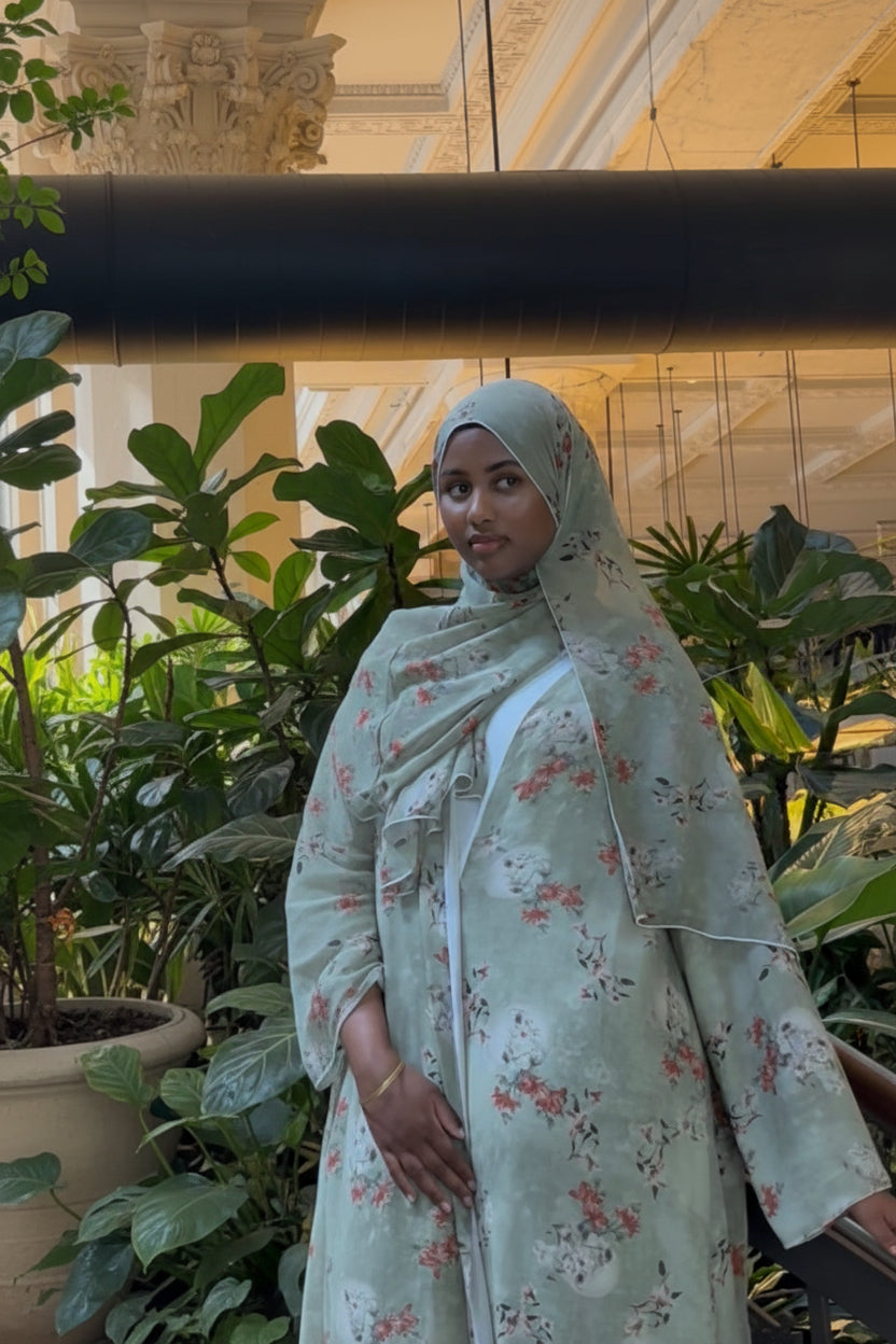 Floral abaya